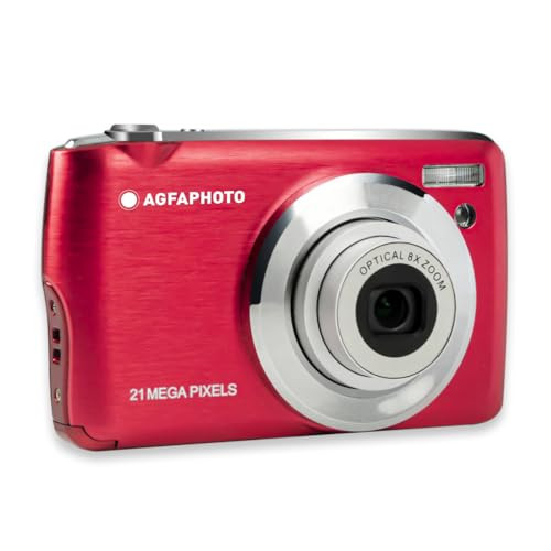 AgfaPhoto Realishot DC8200 Compact Camera, 18 MP, Full HD, Rood