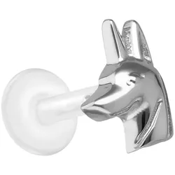 PTFE Labret mit Innengewinde + Titan-Aufsatz ANUBIS KOPF