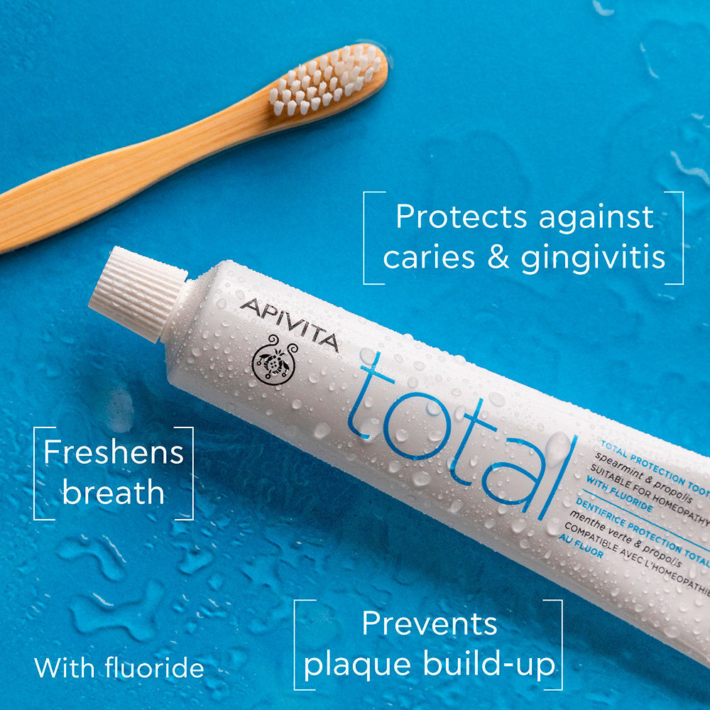 Apivita Crema Dental protección total con hierbabuena y propóleo 75 ml