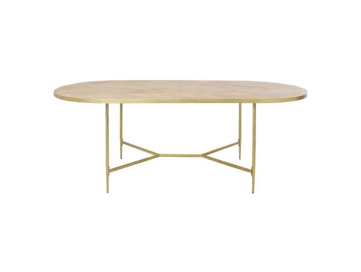 Esstisch für 8/10 Personen mit Latten aus Mangoholz, oval L220