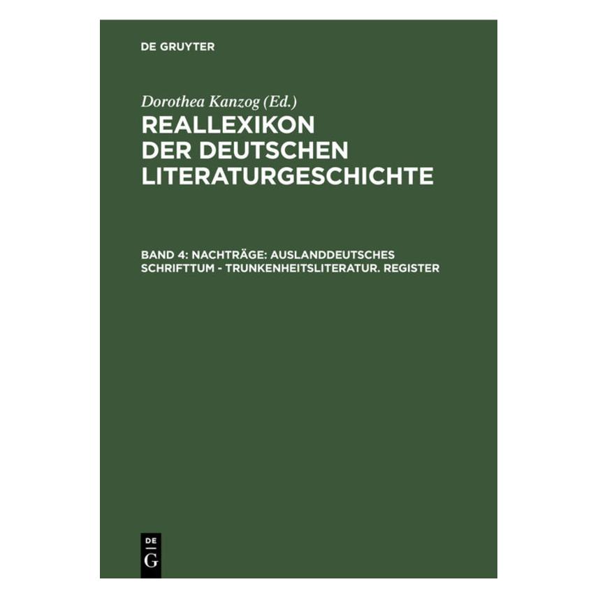 De Gruyter Nachträge: Auslanddeutsches Schrifttum (Deutsch, Hardcover, Paul Merker, Wolfgang Stammler) (67779220)