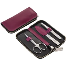 Canal RV-Etui aus Spaltleder beere, 3-teilig