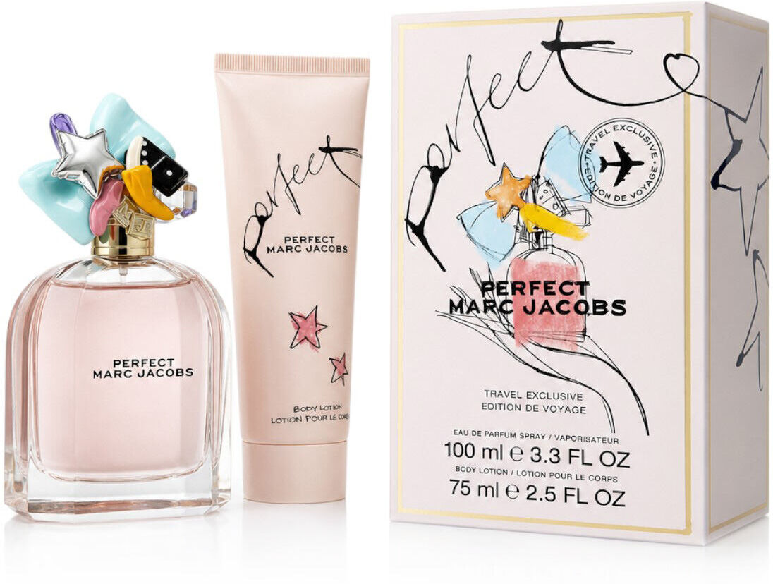 Marc Jacobs Perfect EDP 100 ml + Lait pour le corps 75 ml variante Travel Exclusive, nouvel emballage