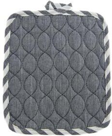 IH Casa Decor Wave Stitched Quilted Pot Holder Gray - Set of 6