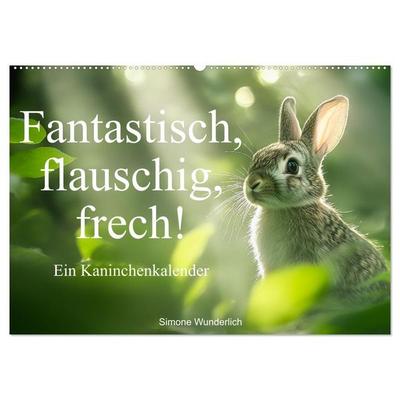 Fantastisch, flauschig, frech! - Ein Kaninchenkalender (Wandkalender 2026 DIN A2 quer), CALVENDO Monatskalender