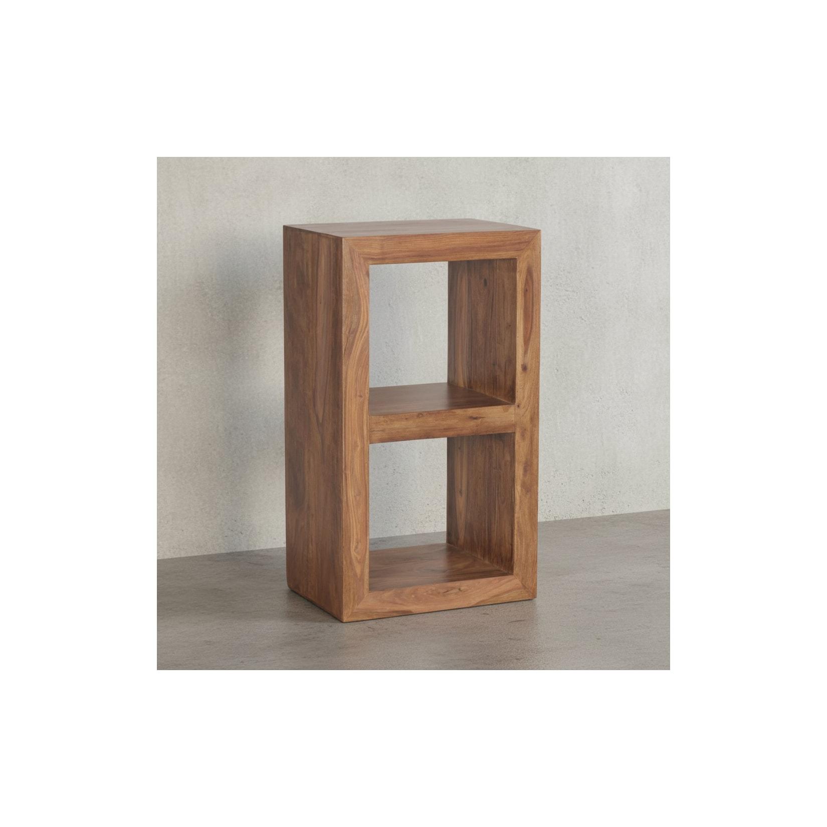 KADIMA DESIGN Rustikales Standregal: Massivholz, Sheesham, vielseitig nutzbar, handgefertigt, einfache Pflege.
