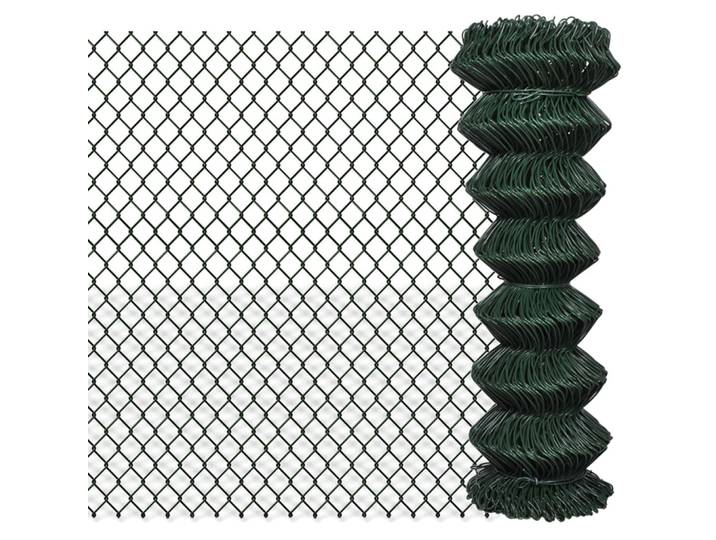 vidaXL Maschendrahtzaun Stahl 1,25x15 m Grün