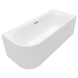 Villeroy & Boch Loop & Friends OVAL Airpool Comfort (AC), Vorwand-Badewanne, rechte Ausführung, Acryl, matt, Stone White, 1800x800 mm, Einbauhöhe 600 mm