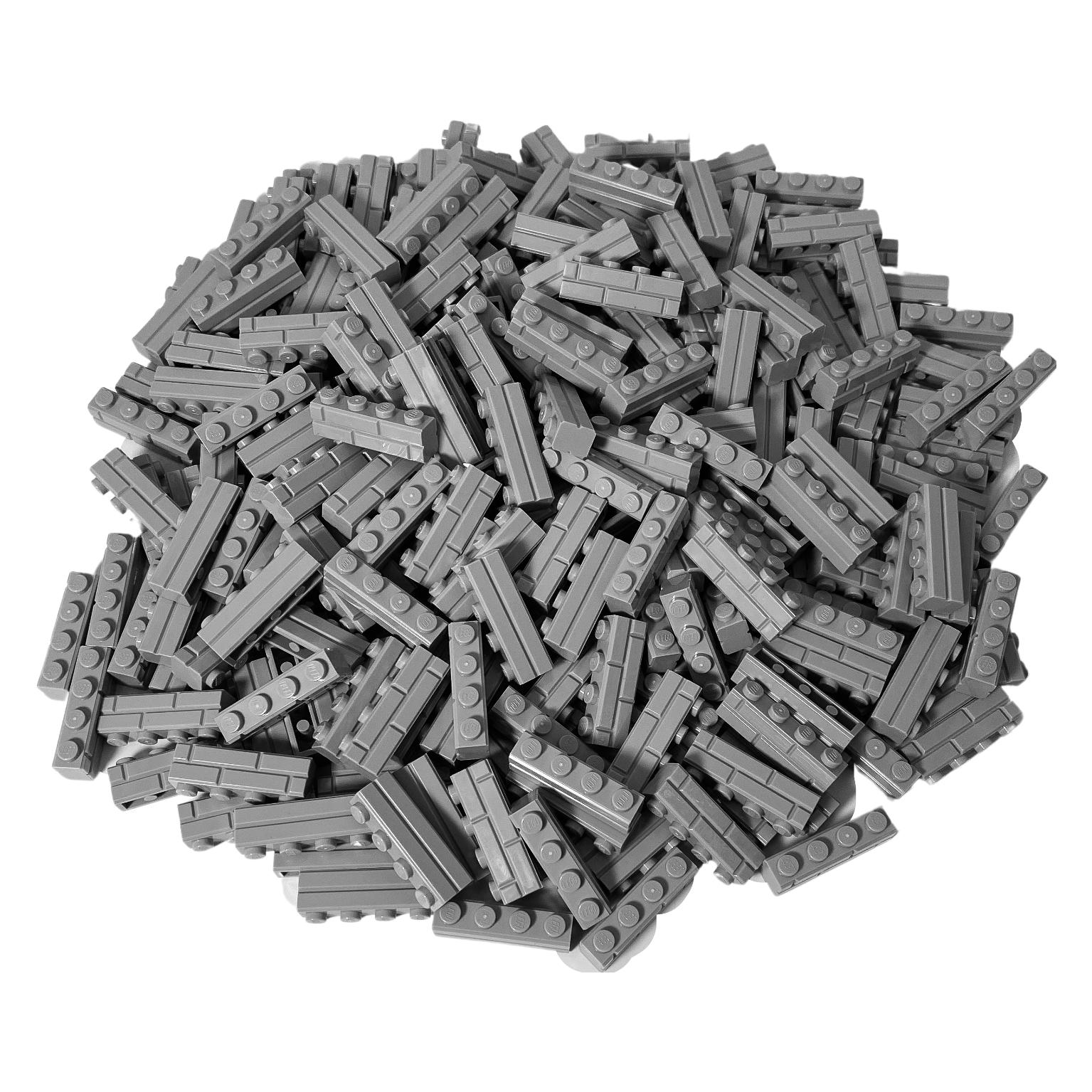 LEGO 1x4 Mauersteine Hellgrau - 500 Stück - Light bluish grey brick 15533 (15533, LEGO Zubehör) (15533)