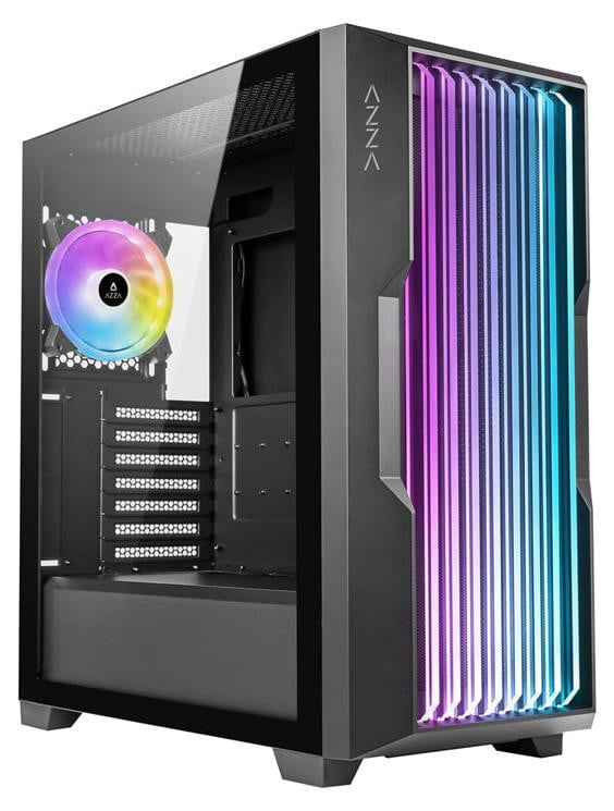 Azza CSAZ-520BG Guardian 520B Midi ATX PC Gaming Gehäuse - Black/Glass