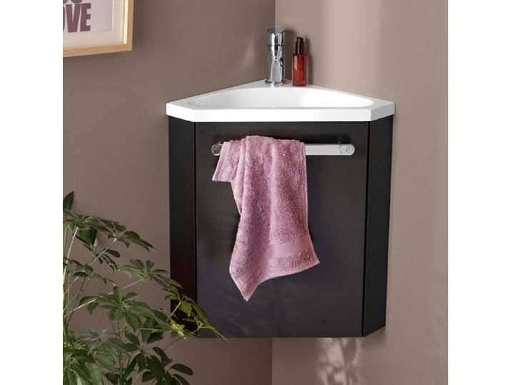 Meuble lave-mains d'angle suspendu SKINO