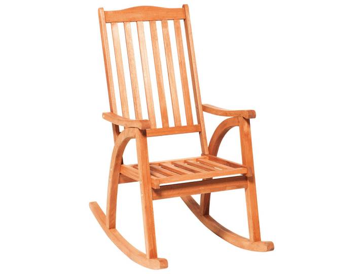 Gardenson Gartenschaukelstuhl, Naturfarben, Holz, Eukalyptusholz, massiv, 58x118x100 cm, FSC Mix, Gartenmöbel, Gartenschaukeln, Hängesessel