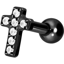 Titan Ohrpiercing KRISTALLKREUZ