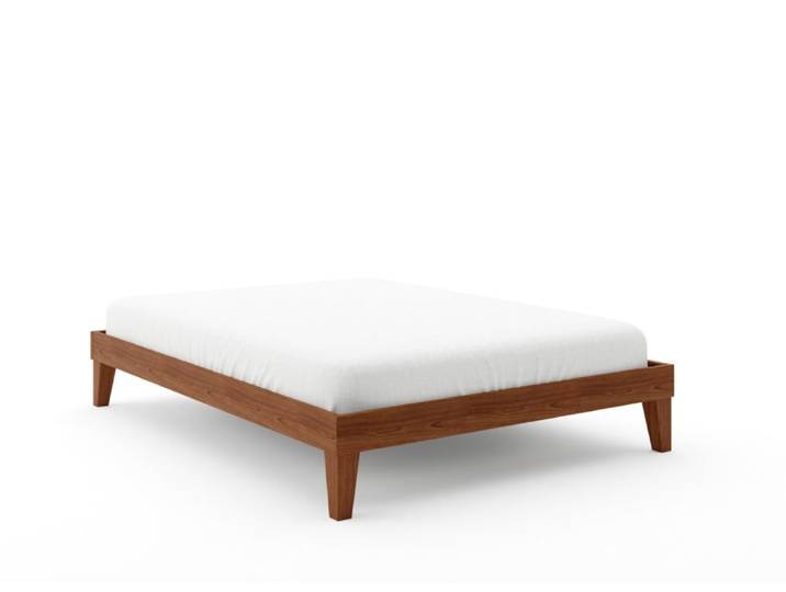Lit en bois massif 140x190 Noyer