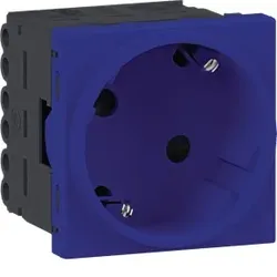 Hager GS10225017 Steckdose 1-fach SCHUKO Direkt Klipping 45x45 33° Verkehrsblau