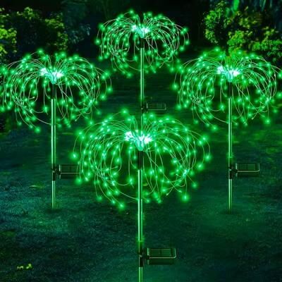 Uplift Essentials LED Solar Firework Lights Waterproof Garden Decor green