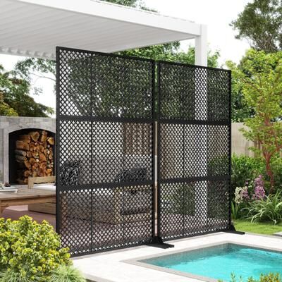 Lumibee 2Set Patio Outdoor Privacy Metal Screens and Panels