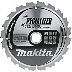 Makita, Sägeblatt, SPECIALIZED Handkreissägeblatt mit eingelöteten Schneidezähnen 235/30