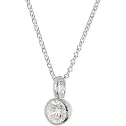 trendor 21958 Damen-Halskette 925 Silber Rhodiniert mit Zirkonia-Anhänger, 40 cm