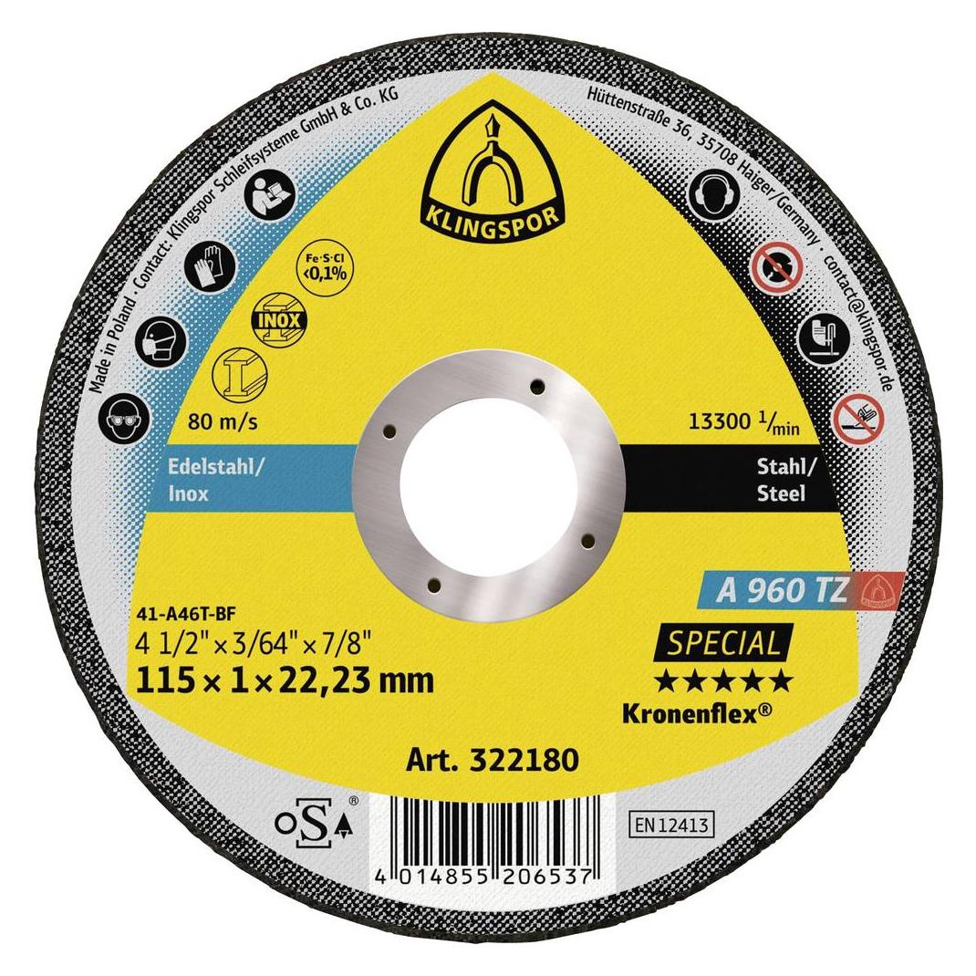 Klingspor A 960 TZ Special - Trennscheiben 125 x 1 x 22,23 mm (322181)