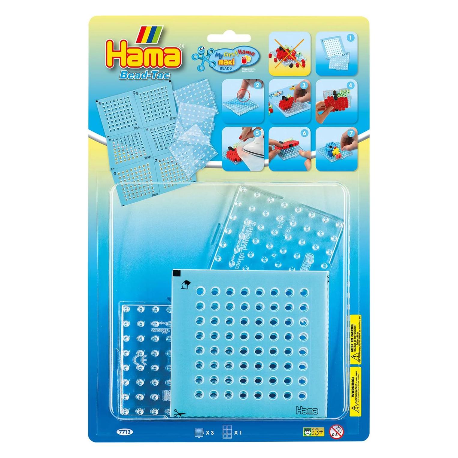 Hama Perlen Bead-Tac Strijkkralenbordjes Maxi, 3st. (7713)