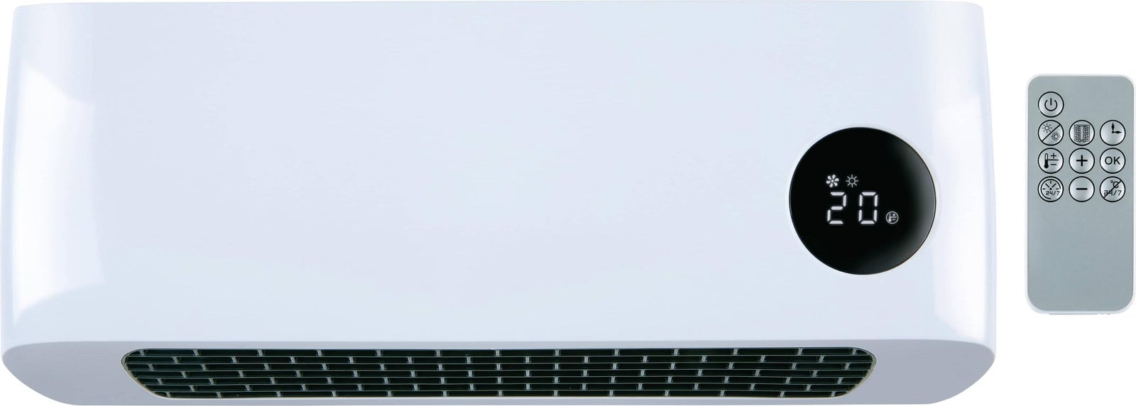 Alpina Wandheater 2000 W met afstandsbediening, wit