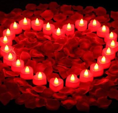Uplifted Goods 24 Piece Red Shell Flameless LED Tea Lights red 24pcs