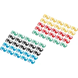 DIGI A-CC-M - Farbclips für Patchkabel, gemischt, 100 Stück