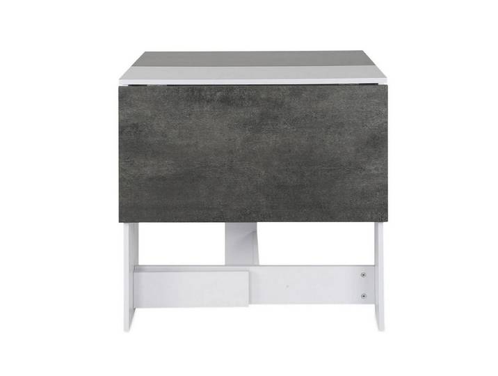 LuxusKollektion Klapptisch Klapptisch Esszimmer Esstisch faltbar 103x73.4cm weiß+Beton (1-St)