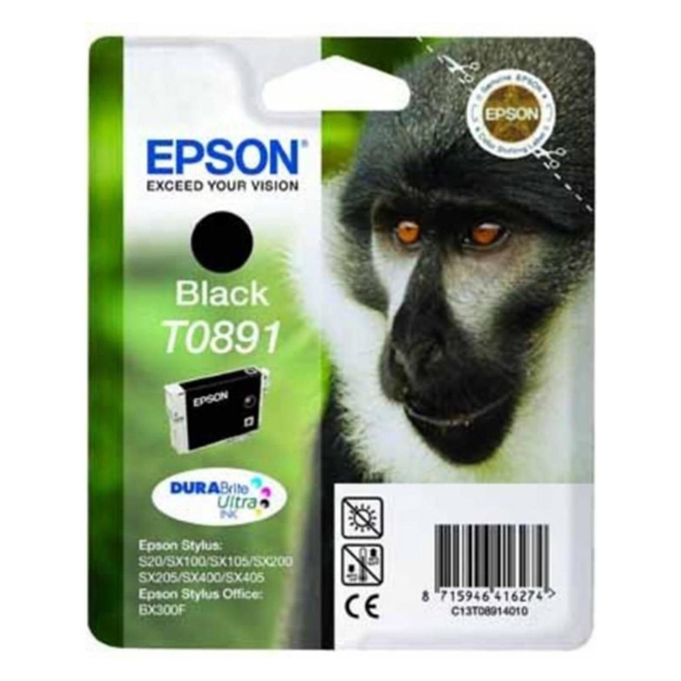Epson Ink/T0891 Monkey BK SEC (BK) (C13T08914021)