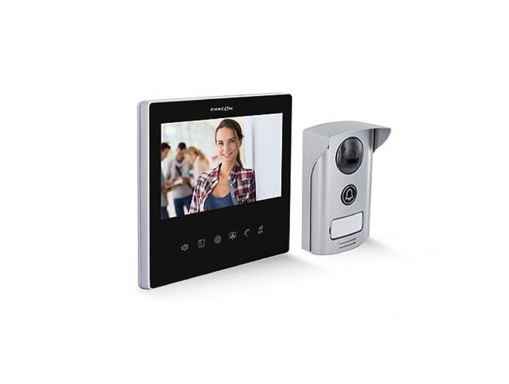 Videofoon met 7 inch-scherm, Ultra Slim – zwart