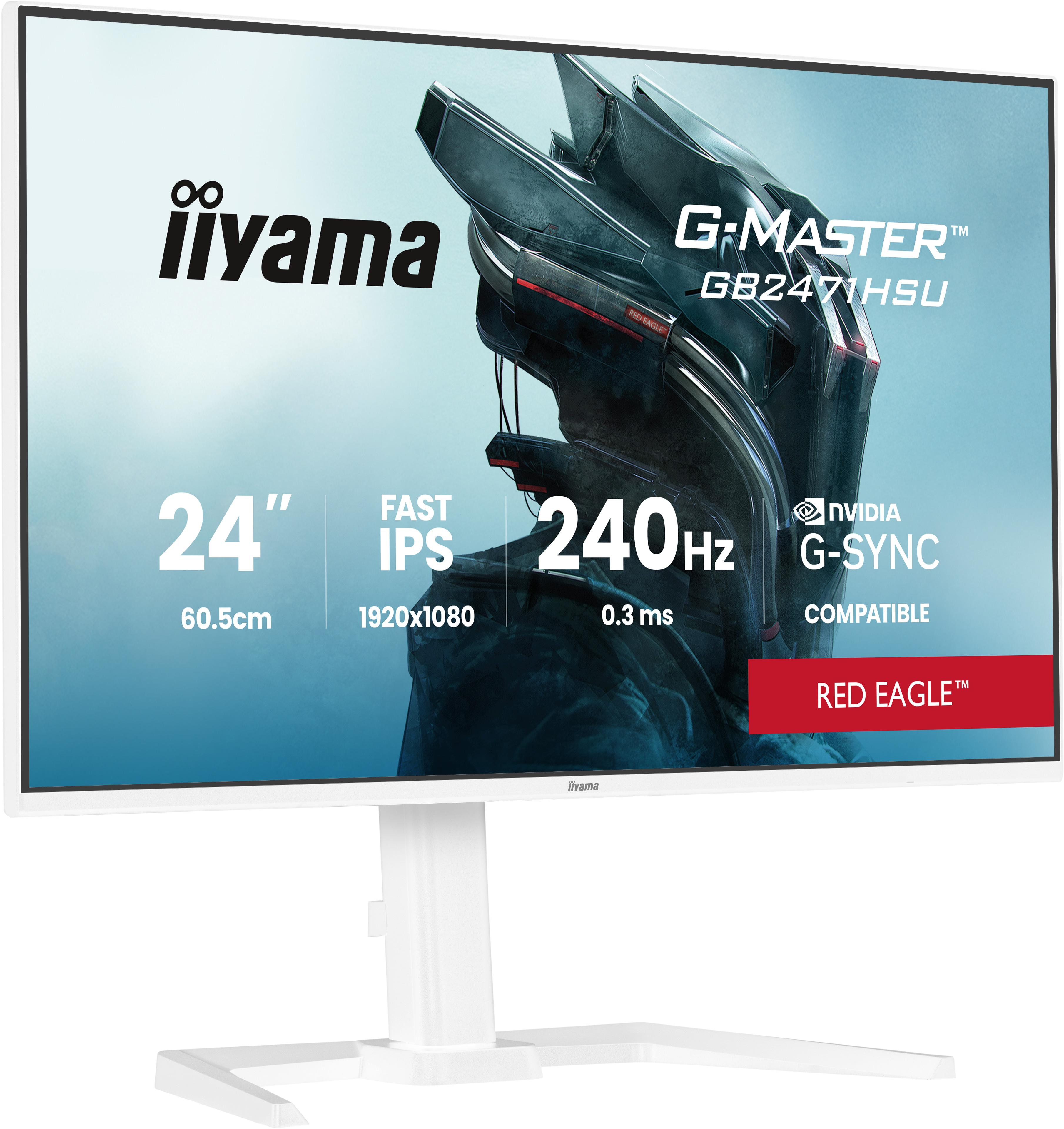 iiyama G-Master Red Eagle GB2471HSU-W1 61cm (24") FHD Fast IPS 16:9 240 Hz Gaming Monitor
