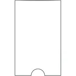 100 Rechtecktaschen, 46 x 75 mm, Schmalseite offen, 100 Stück, PP, transparent