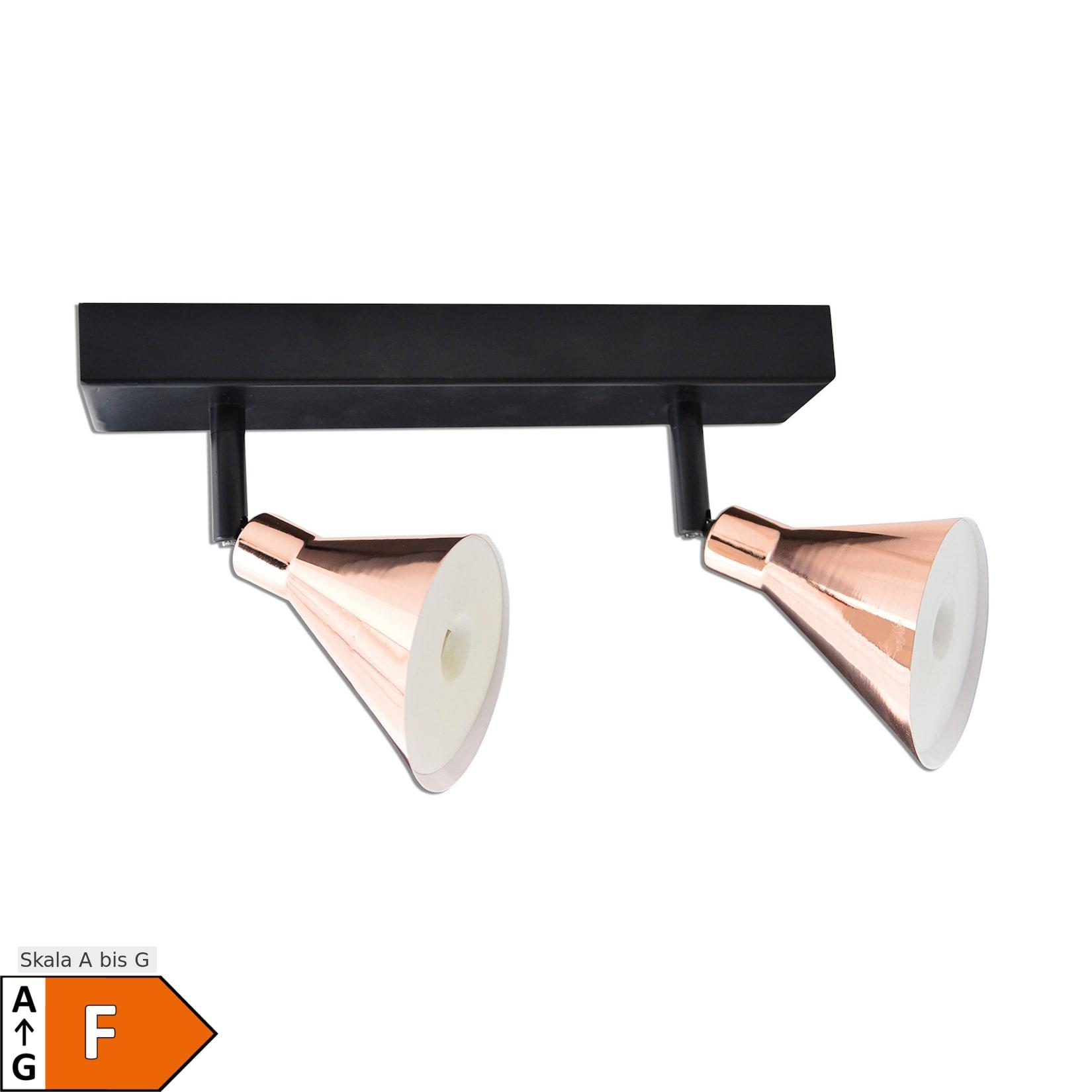 Näve 2er LED-Wand-u. Deckenspot "COPPER"