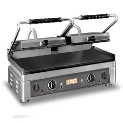 LOCHER Elektro-Doppelkontaktgrill EKG56OR mit extra großen Grillflächen; oben gerillt und unten glatt, 230 V
