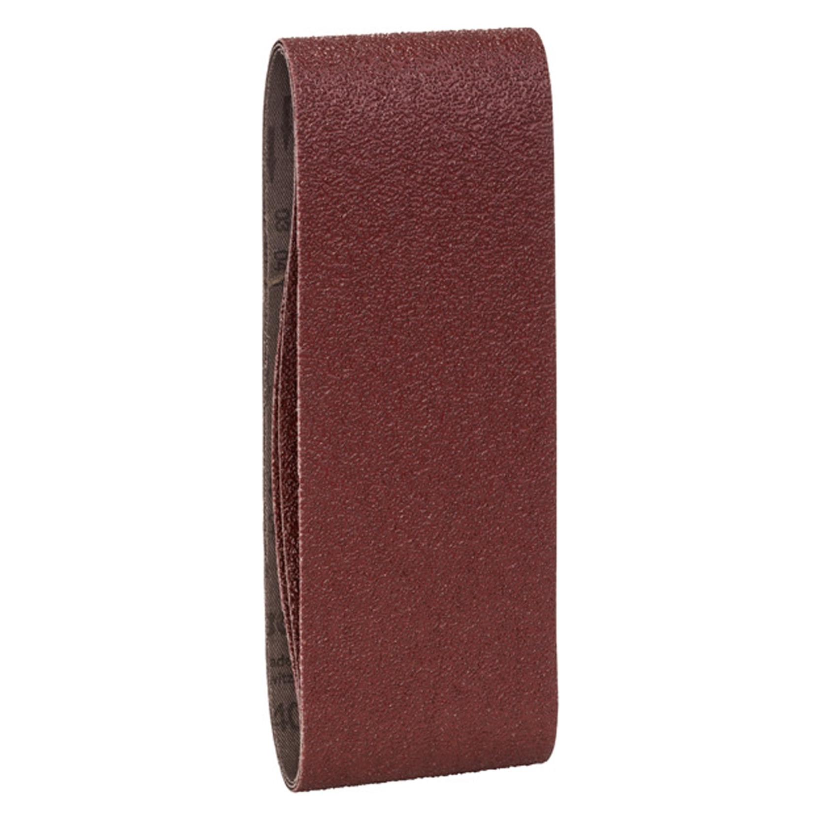 Bosch Zubehör 3tlg. Schleifband-Set für Bandschleifer, rote Qualität K = 40 (40) (2609256204)