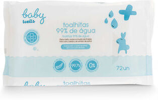Baby Wells Toalhitas 99% Água 72 un