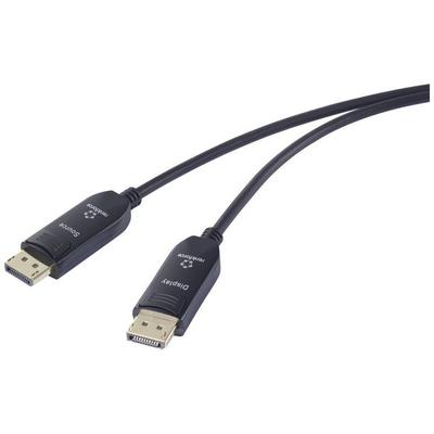 Renkforce Glasfaser / DisplayPort Anschlusskabel DisplayPort Stecker, DisplayPort Stecker 15.00 m Schwarz RF-6117768 8K UHD DisplayPort-Kabel