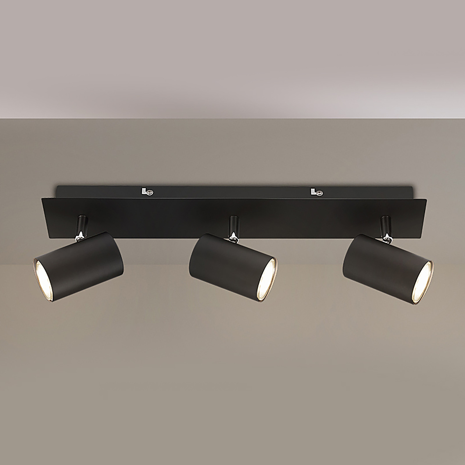 Briloner LED-spot Isil A plafondlamp zwart met 3 spots