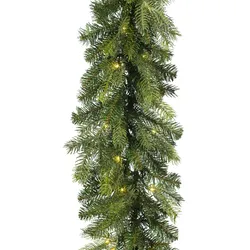 Everlands Künstliche Tannengirlande 270cm mit 80 LED`s Grandis Fir - D/T ca. 20.00x270.00