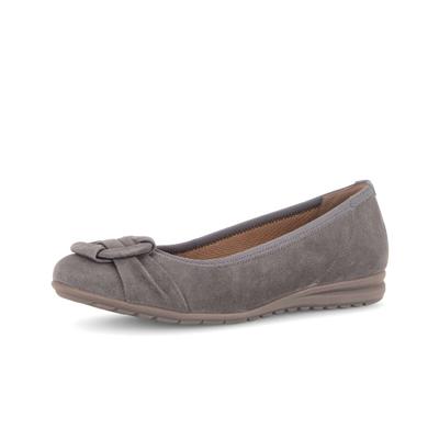 Ballerina GABOR "Sportliche Ballerina", Damen, Gr. 36, grau, Schuhe Ballerina