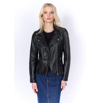 Lederjacke FREAKY NATION "Biker Princess", Damen, Gr. XS(34), schwarz, Oberstoff: 100% Leder. Futter: 100% Baumwolle, figurbetont, Jacken