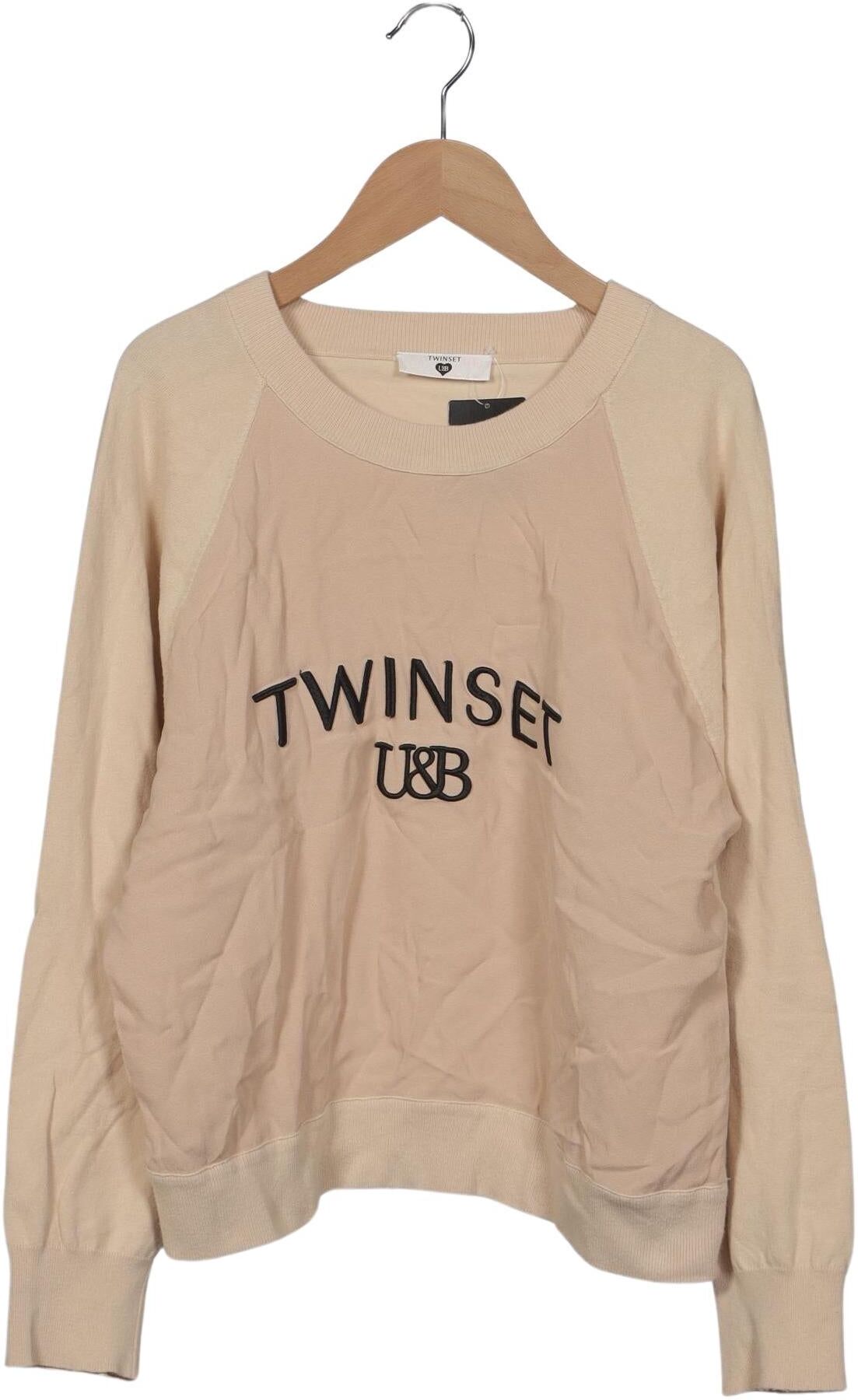 Twinset Damen Pullover, Beige, Gr. L, Viskose / Synthetik / Baumwolle - Second Hand