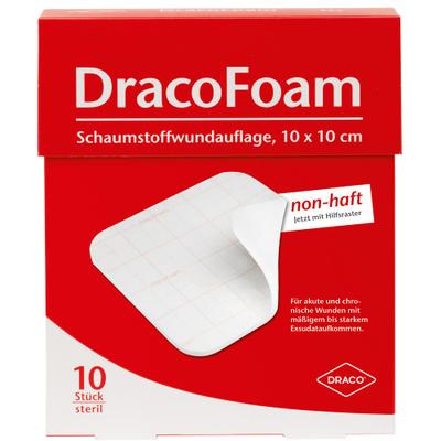 Dracofoam Schaumstoff Wundauflage 10x10 cm 10 St Verband