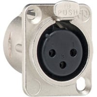 XLR Steckverbinder Flanschbuchse 3-Pol-D, Anschlussdose Retail