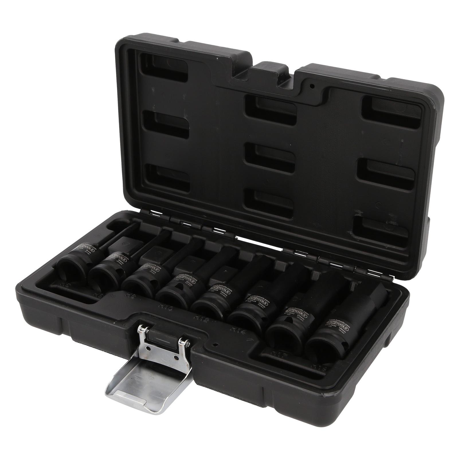 KS Tools 1/2" Kraft-Bit-Stecknuss-Satz, lang, 8-tlg (911.0902)