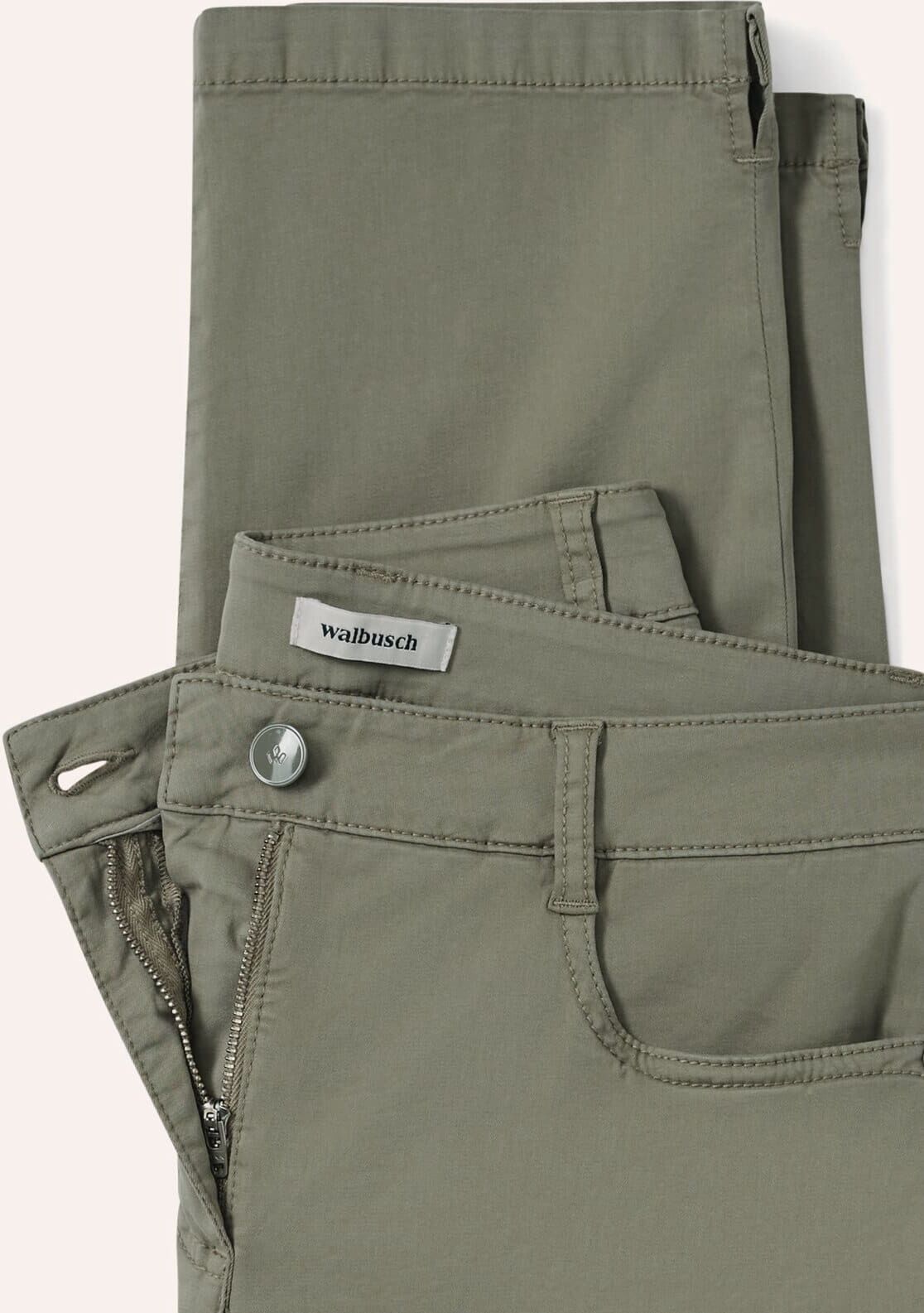 Walbusch Capri aus Baumwollmix, Regular Fit#normale Größen#Kurzgrößen, Farbe Grün, 38, modische Capri-Länge Powerstretch-Qualität Damen