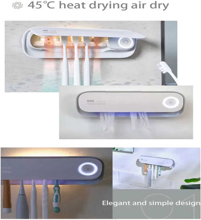 INF Smarter Zahnbürsten-Sterilisator mit Lüftertrocknung & UVC-Desinfektion - 24H Zyklus