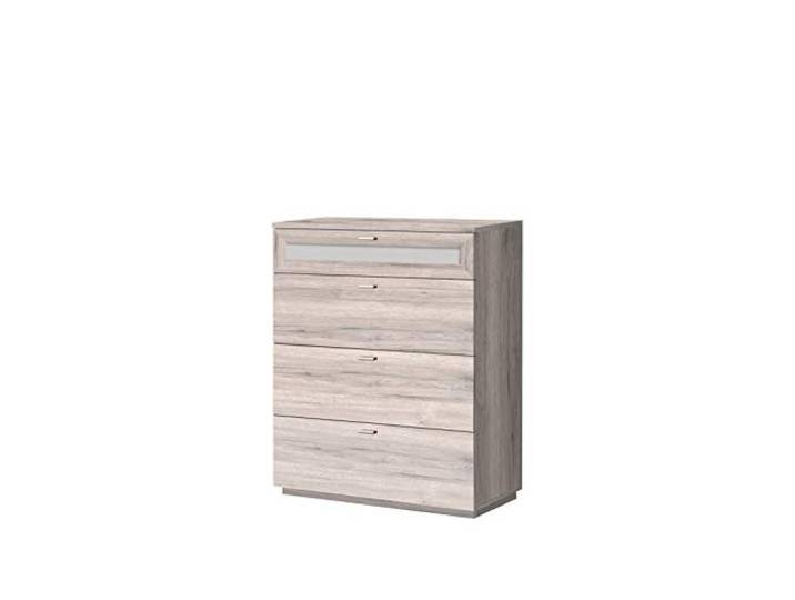 FORTE Nexus Kommode mit 4 Schubladen, Holzwerkstoff, Sandeiche, 37,5 x 98,8 x 79,9 cm