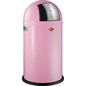 Wesco Mülleimer Pushboy, pink, aus Metall, 50 Liter